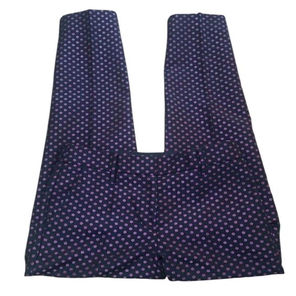 J.Crew Factory Black  & Pink Jacquard Pants - Picture 3 of 5